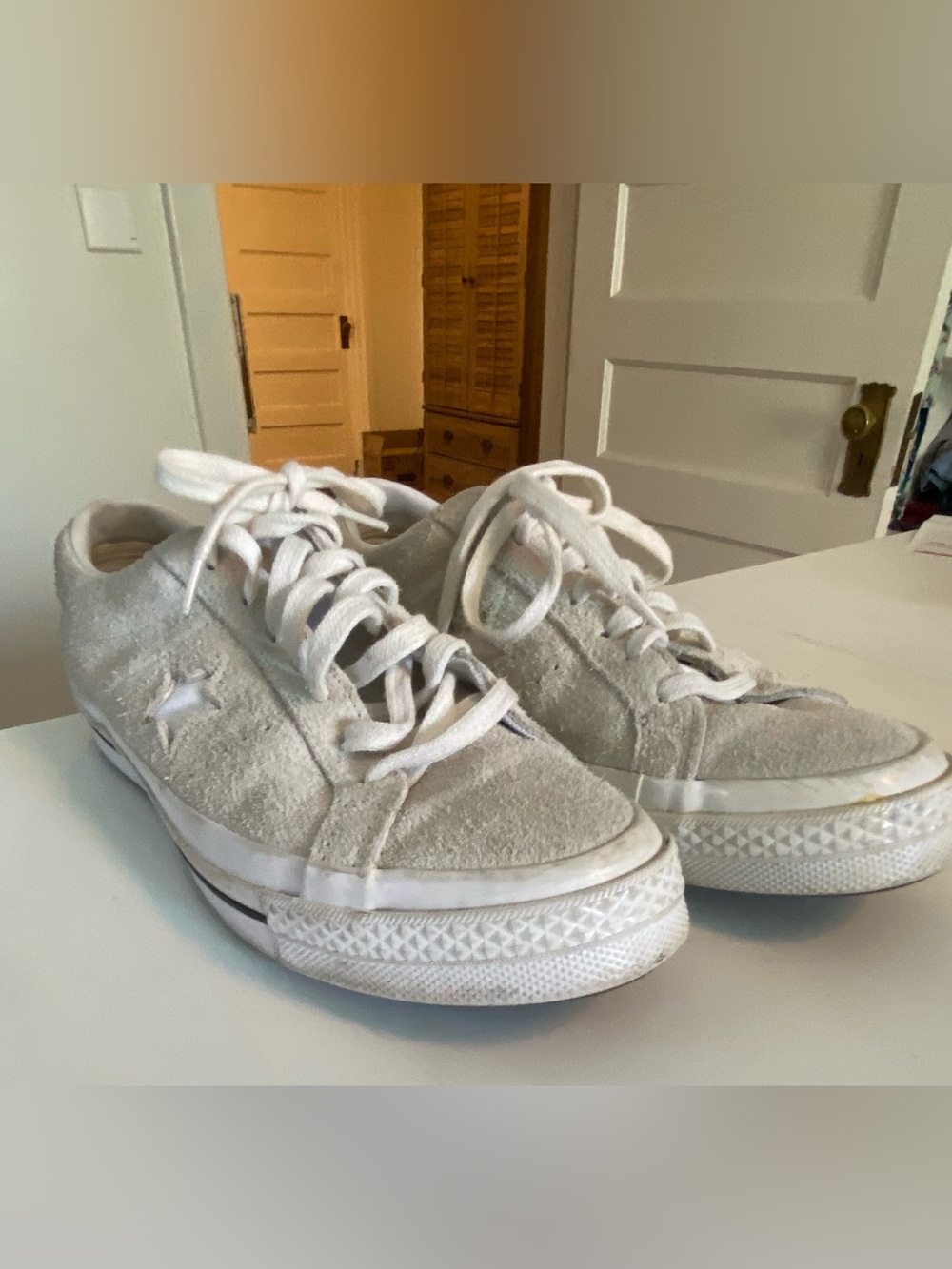 Converse One Star Suede Low-Top Sneakers White